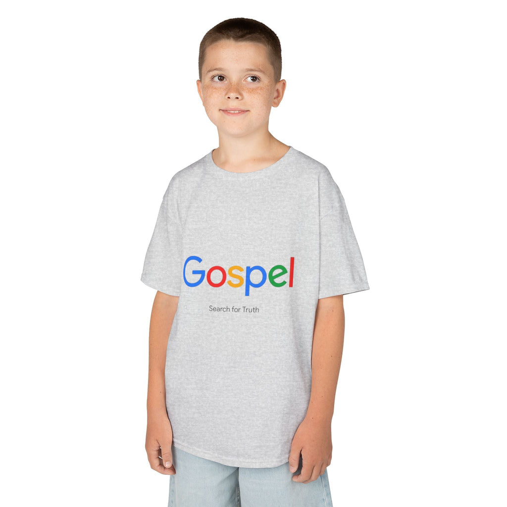 Kids Tee — "Gospel" Colorful Search-Style Logo Printify