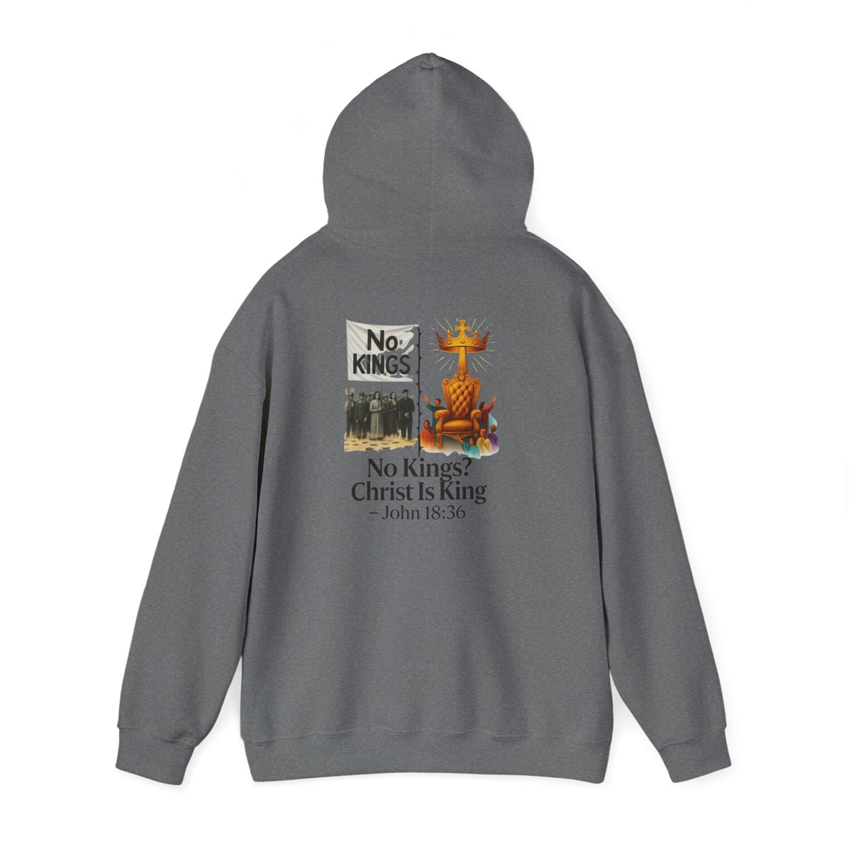 No Kings? Christ is King Hoodie – Bold Christian Hoodie for Sovereign Faith Printify