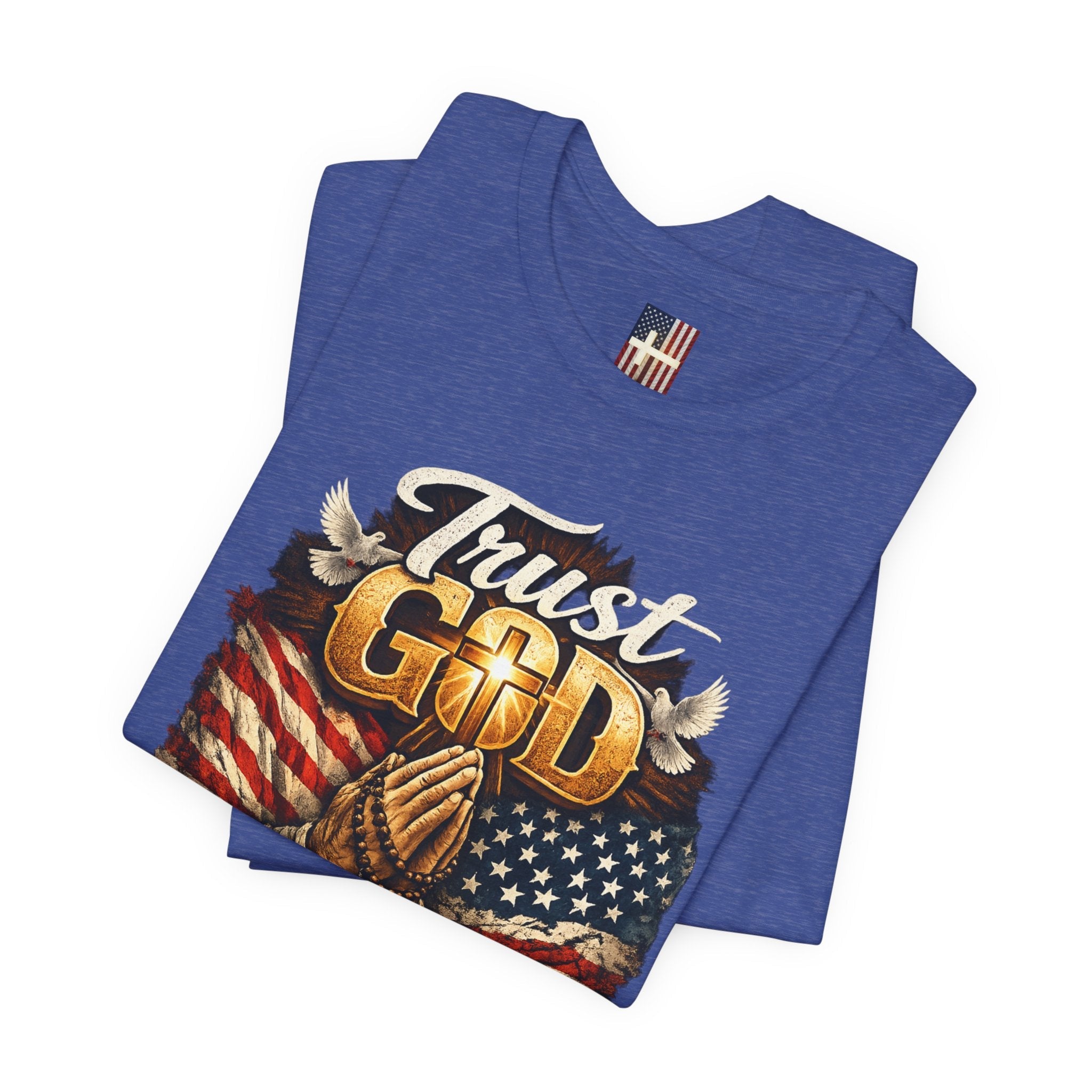 Trust God Not Government T-Shirt — Vintage Patriotic Christian Tee Printify