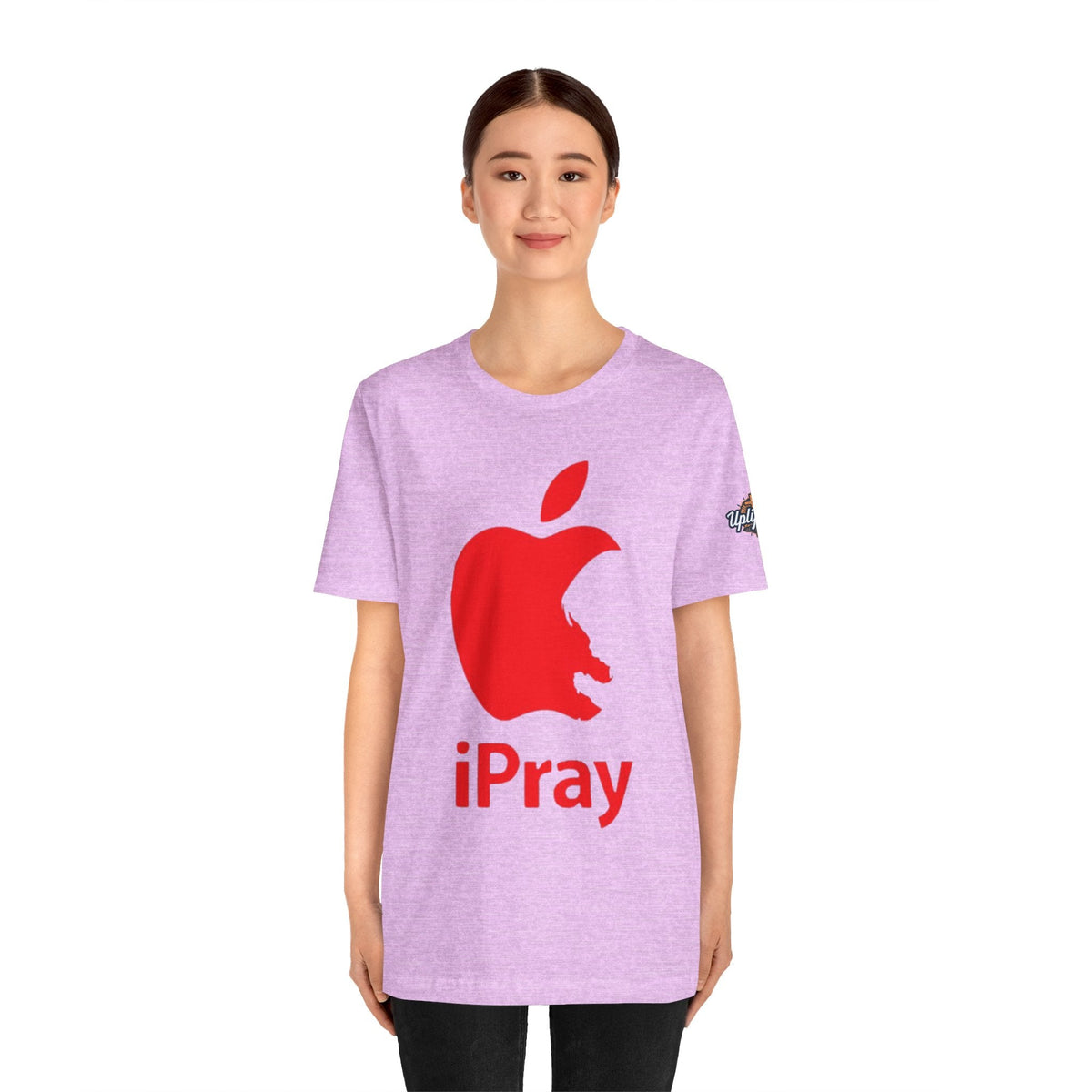iPray Red Apple Christian T-Shirt — Faith Graphic Tee Printify