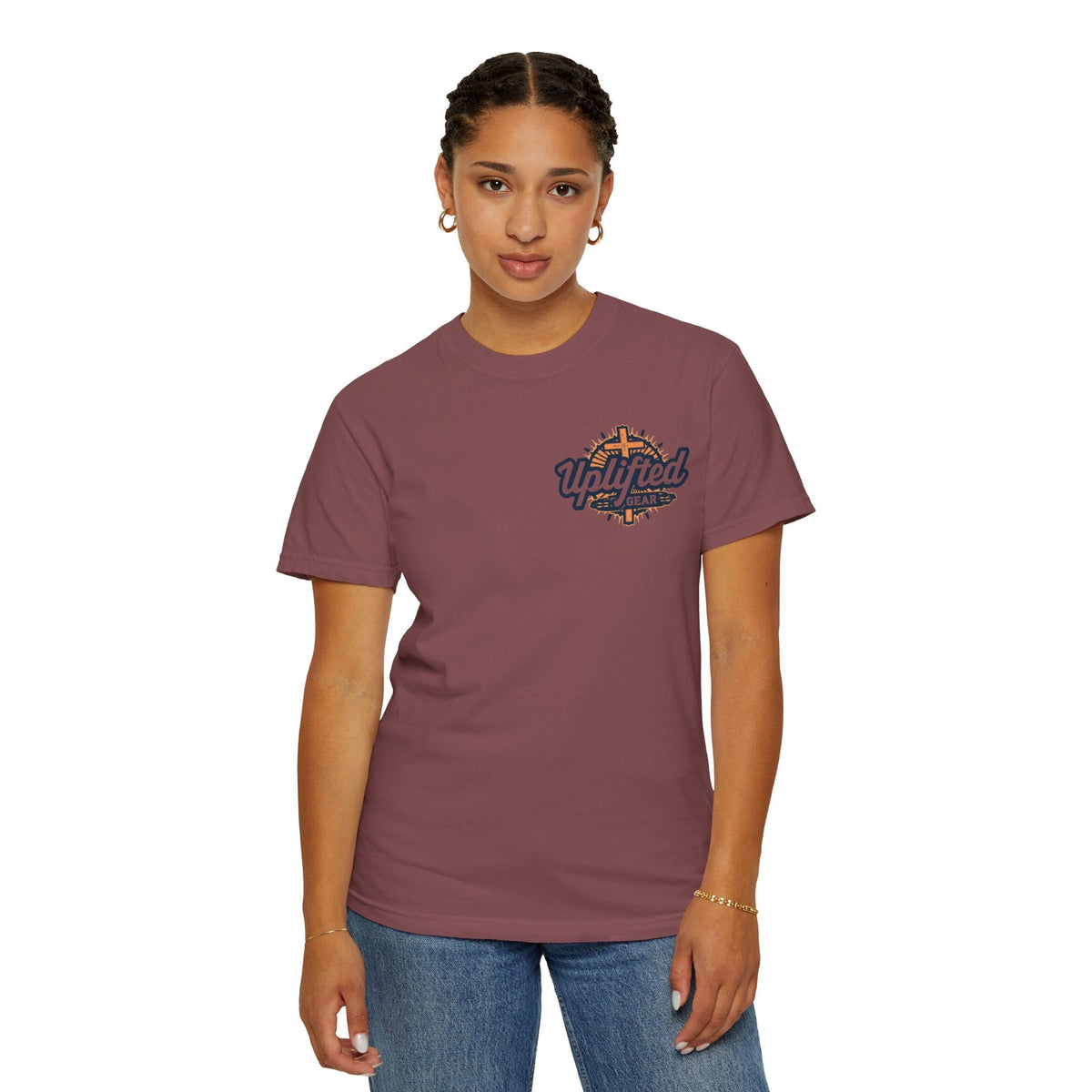 Religious Graphic Tee with Armor Of God Design - Unisex Garment-Dyed T-shirt Printify