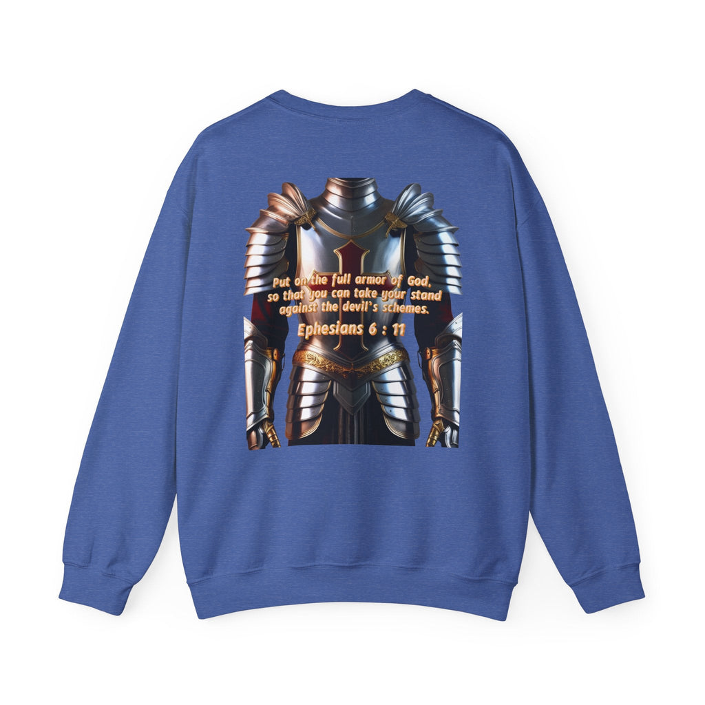 Religious Graphic Armor Of God Design - Unisex Heavy Blend™ Crewneck Sweatshirt Printify