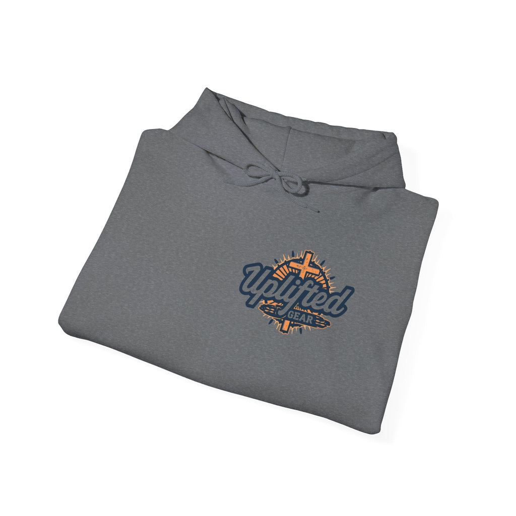 Walk by Faith, Not by Sight Hoodie – Moonlit Footprints Christian Hoodie for Cozy Nights Printify