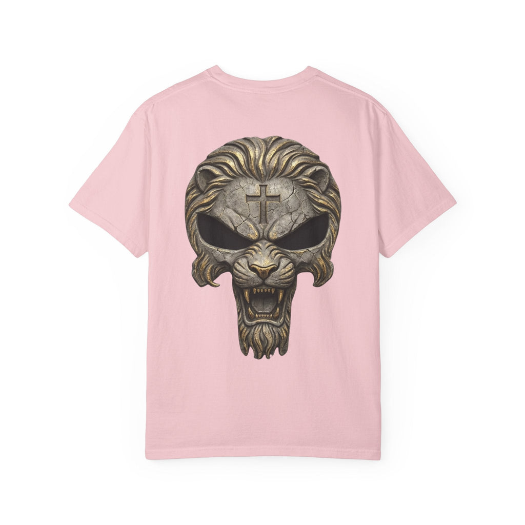 Lion of Judah Skull Christian T-shirt - Warrior Faith Cross T-shirt Printify
