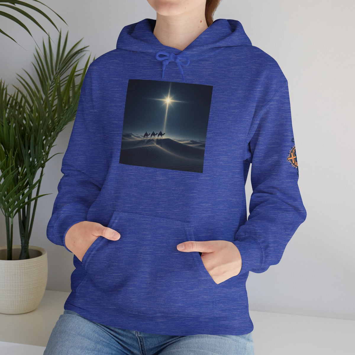 3 Wise Men Hoodie – Magi Camels Nativity Journey Christian Christmas Sweatshirt for Epiphany Faith & Holy Night Printify
