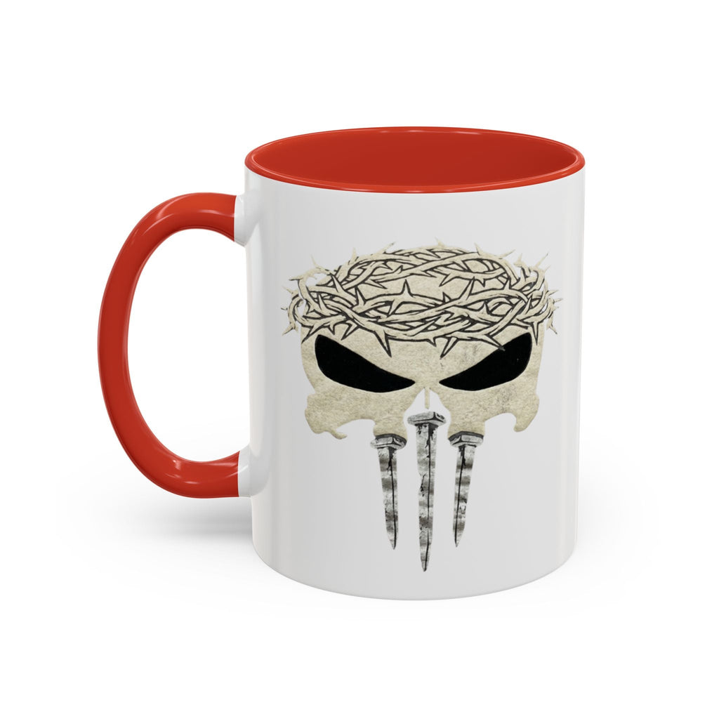 Christian Skull Coffee Mug — Crown of Thorns “Warrior Faith” (11/15 oz) Printify