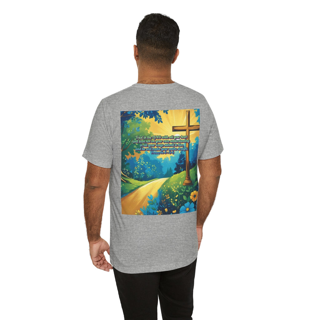 Trust in The Lord Proverbs 3:5-6 Biblical Design Unisex Jersey Short Sleeve Tee Printify