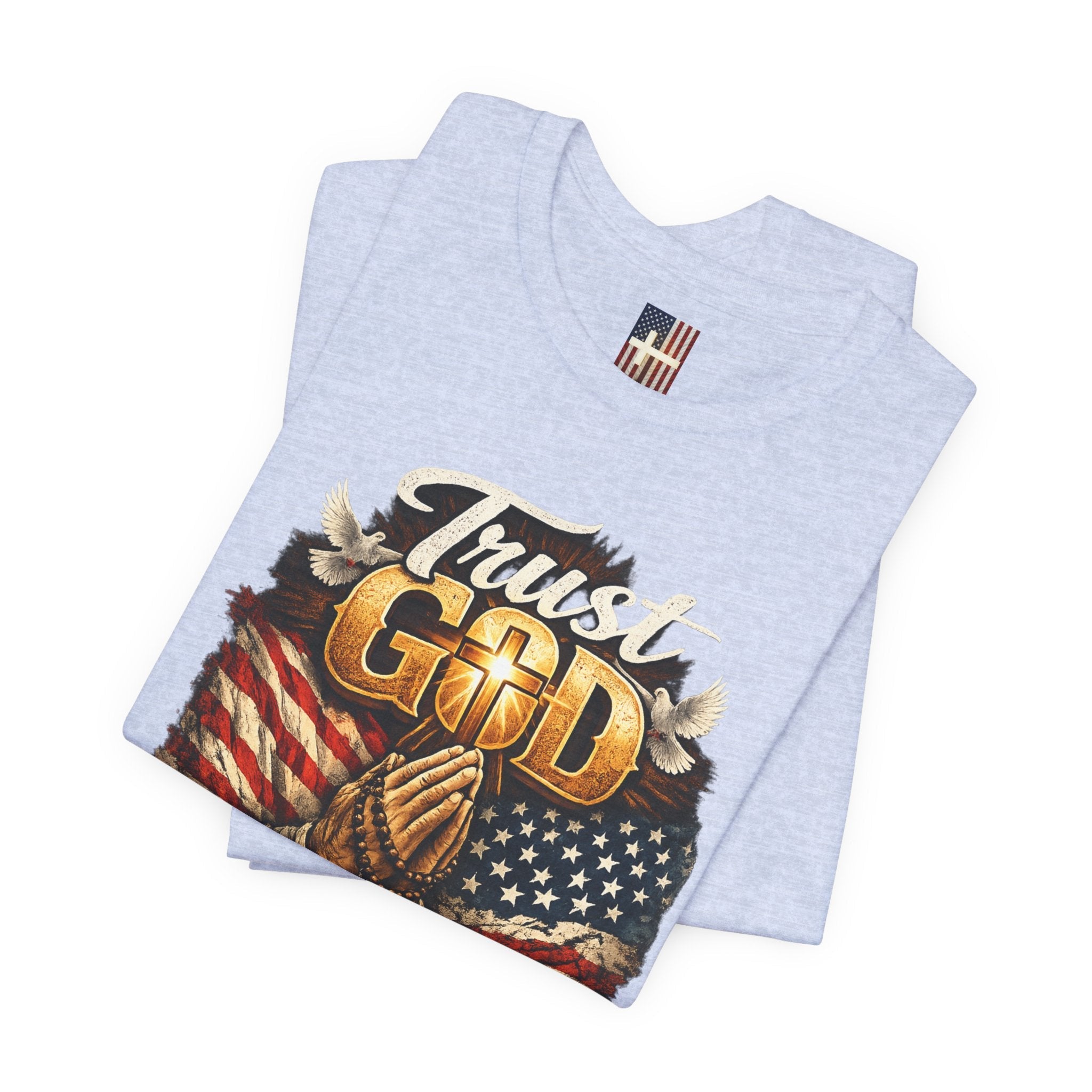 Trust God Not Government T-Shirt — Vintage Patriotic Christian Tee Printify