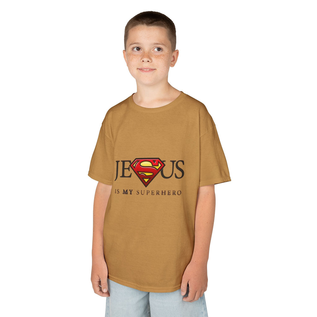 Jesus Is My Superhero T-Shirt — Faith-Based Superman-Inspired Tee Printify