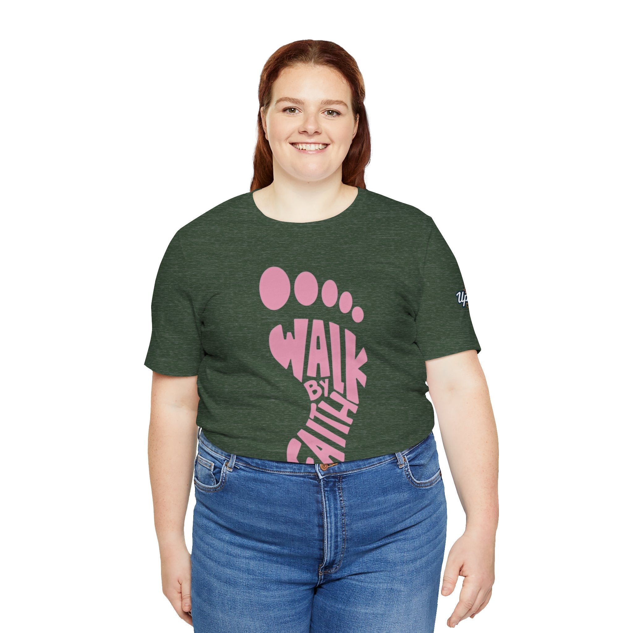 Walk By Faith Footprint T-Shirt Printify