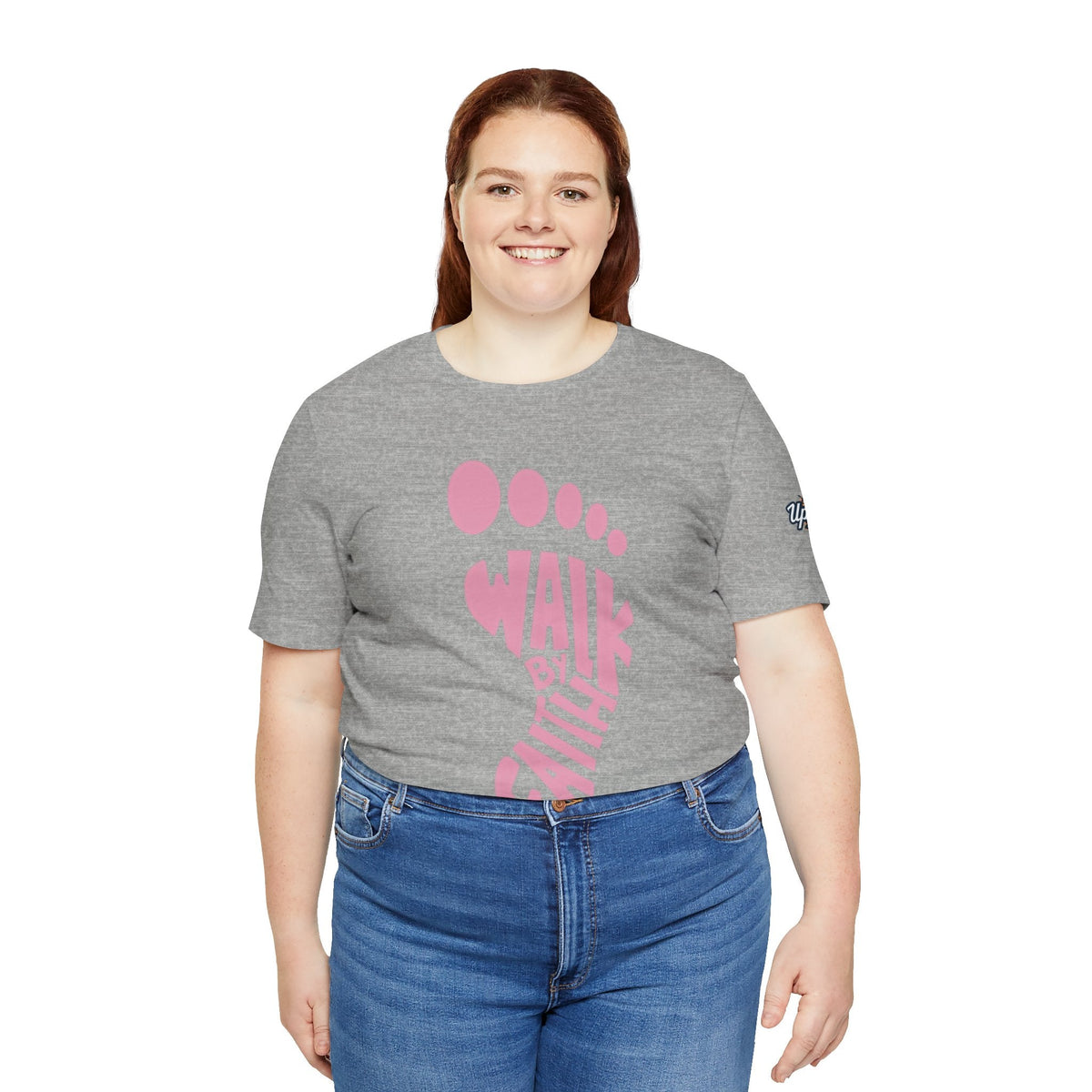 Walk By Faith Footprint T-Shirt Printify