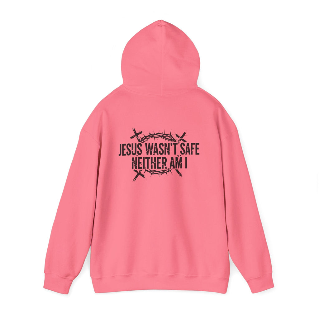 ⚡ Jesus Wasn’t Safe – Neither Am I | Bold Christian Hoodie | Storm-Walking Faith Tee | Minimalist Black & White Design | Uplifted Gear Printify