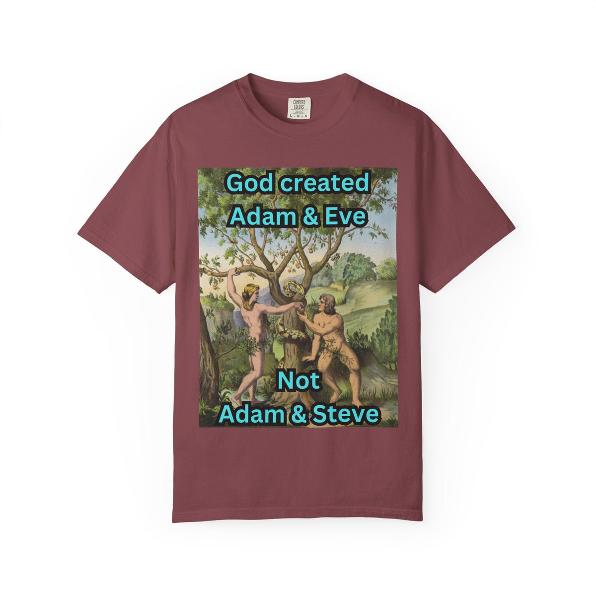 God Created Adam and Eve T-Shirt – Biblical Truth Christian Tee for Bold Faith Printify