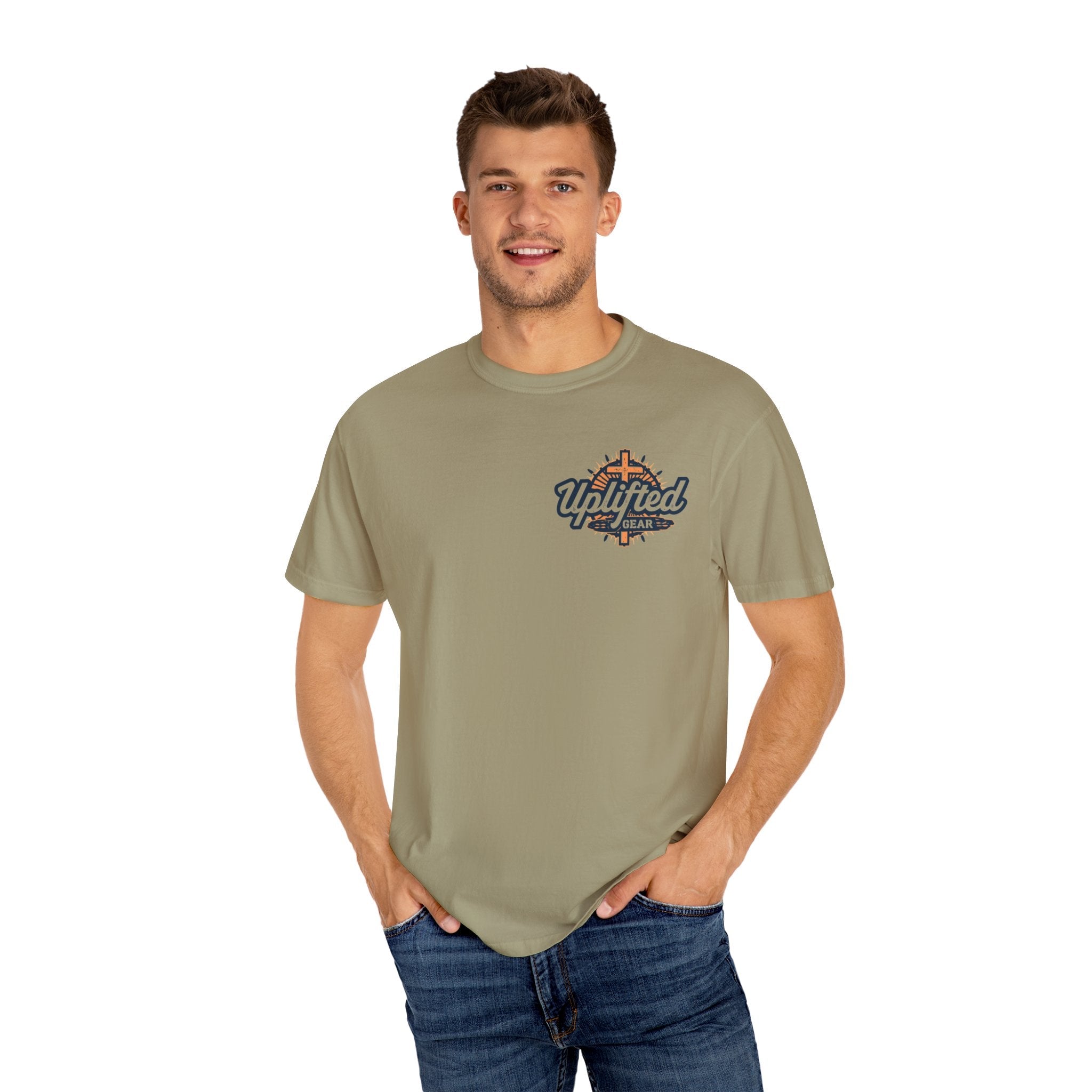 Religious Graphic Tee with Armor Of God Design - Unisex Garment-Dyed T-shirt Printify
