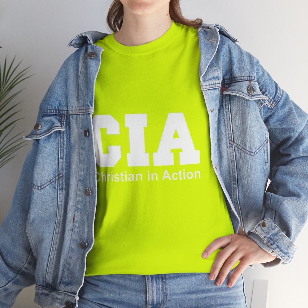 CIA Christian in Action T-shirt - Funny Faith Parody T-shirt - Mission Ready Apparel Printify