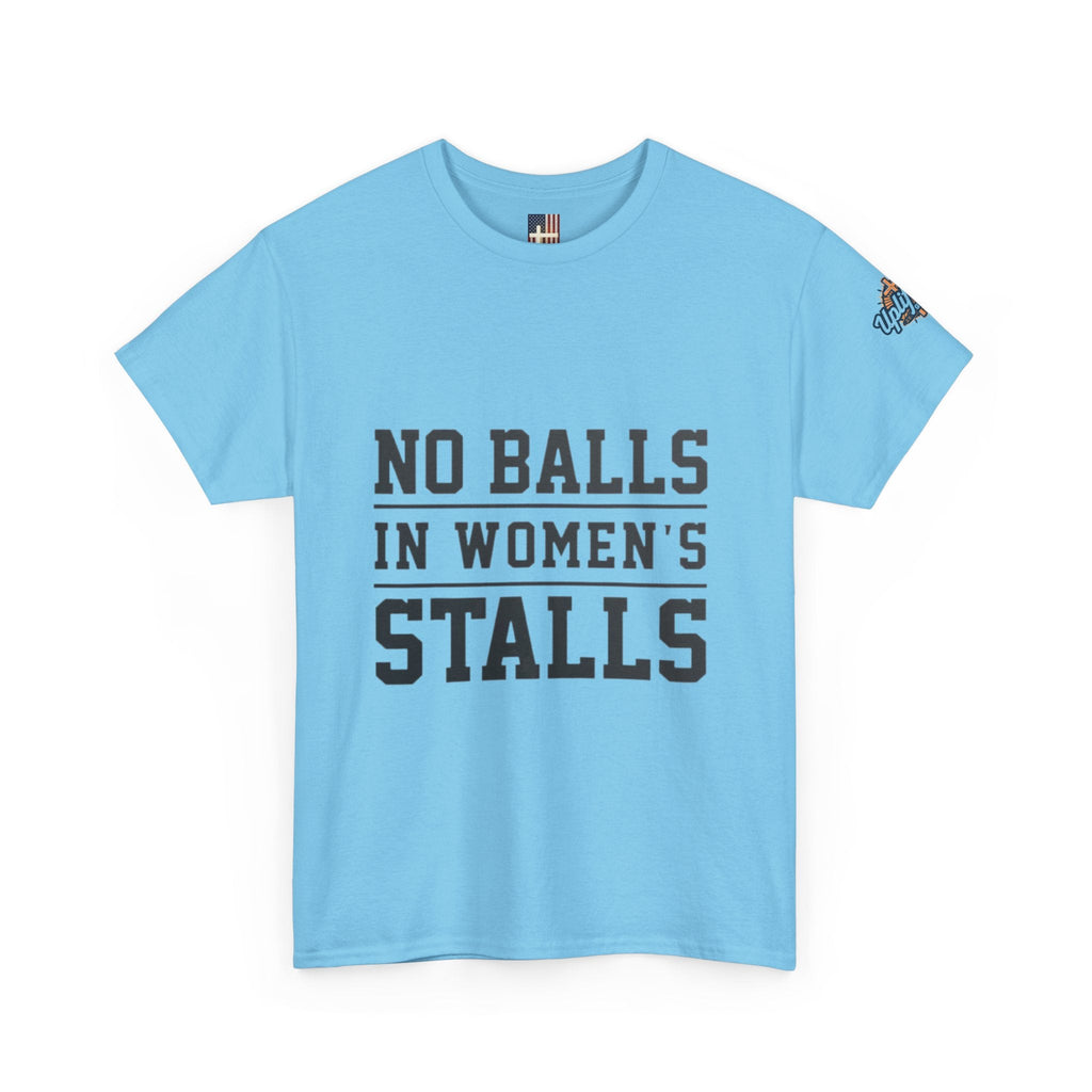 No Balls in Women's Stalls Retro Protest T-Shirt Printify