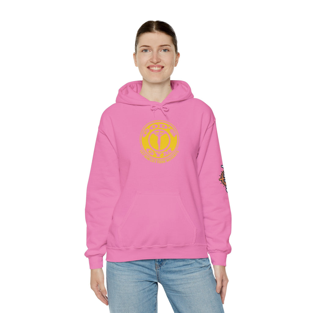 God's Gym Hoodie — "Let Him Lift Your Weights" Christian Fitness Hoodie Printify