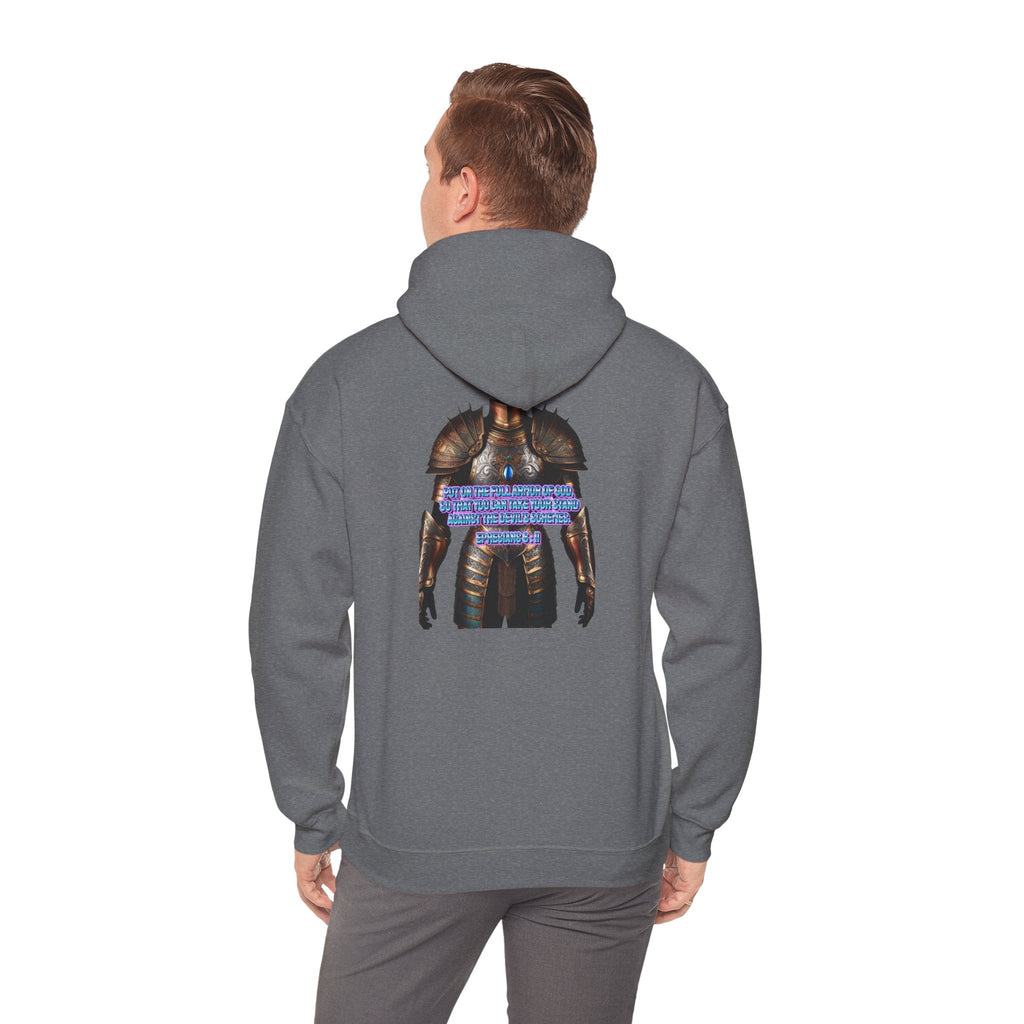 Religious Graphic Armor Of God Design - Unisex Heavy Blend™ Hooded Sweatshirt Printify