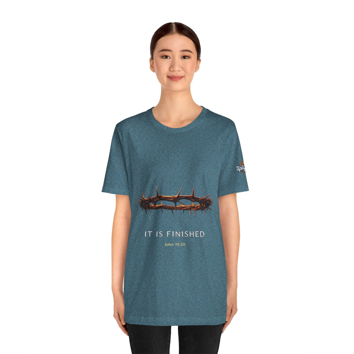 It Is Finished Crown of Thorns Tee — Christian John 19:30 Faith Shirt Printify