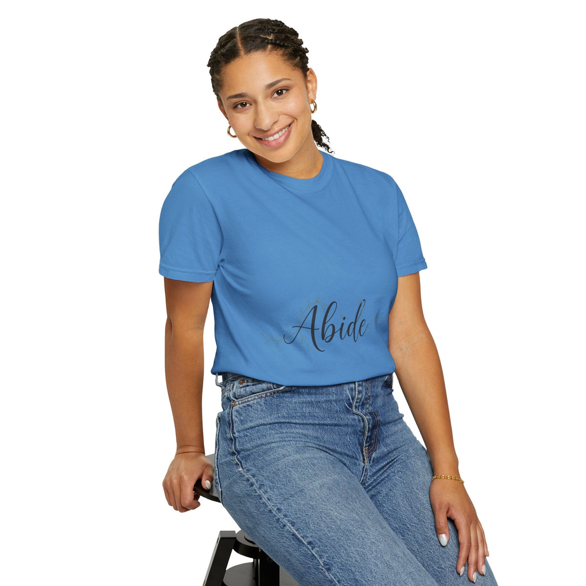 Abide in the Lord T-Shirt – Vine Design Christian Tee for Faithful Hearts Printify