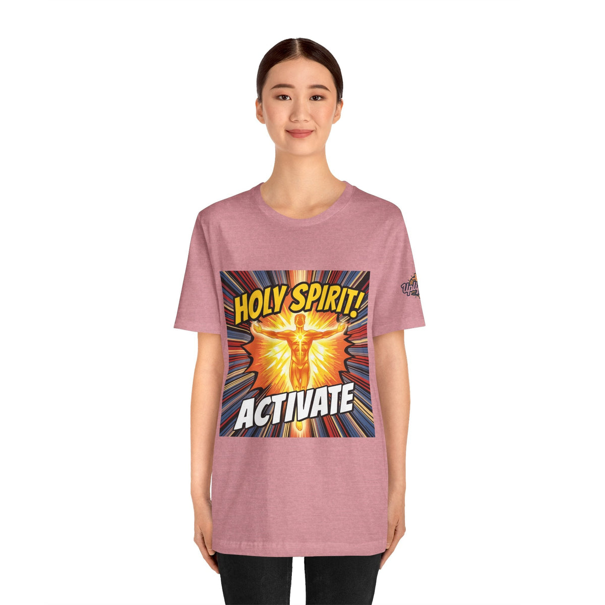 Holy Spirit Activate T-shirt – Superhero Christian T-shirt with Vibrant Power-Up Design for Faith-Fueled Boldness Printify