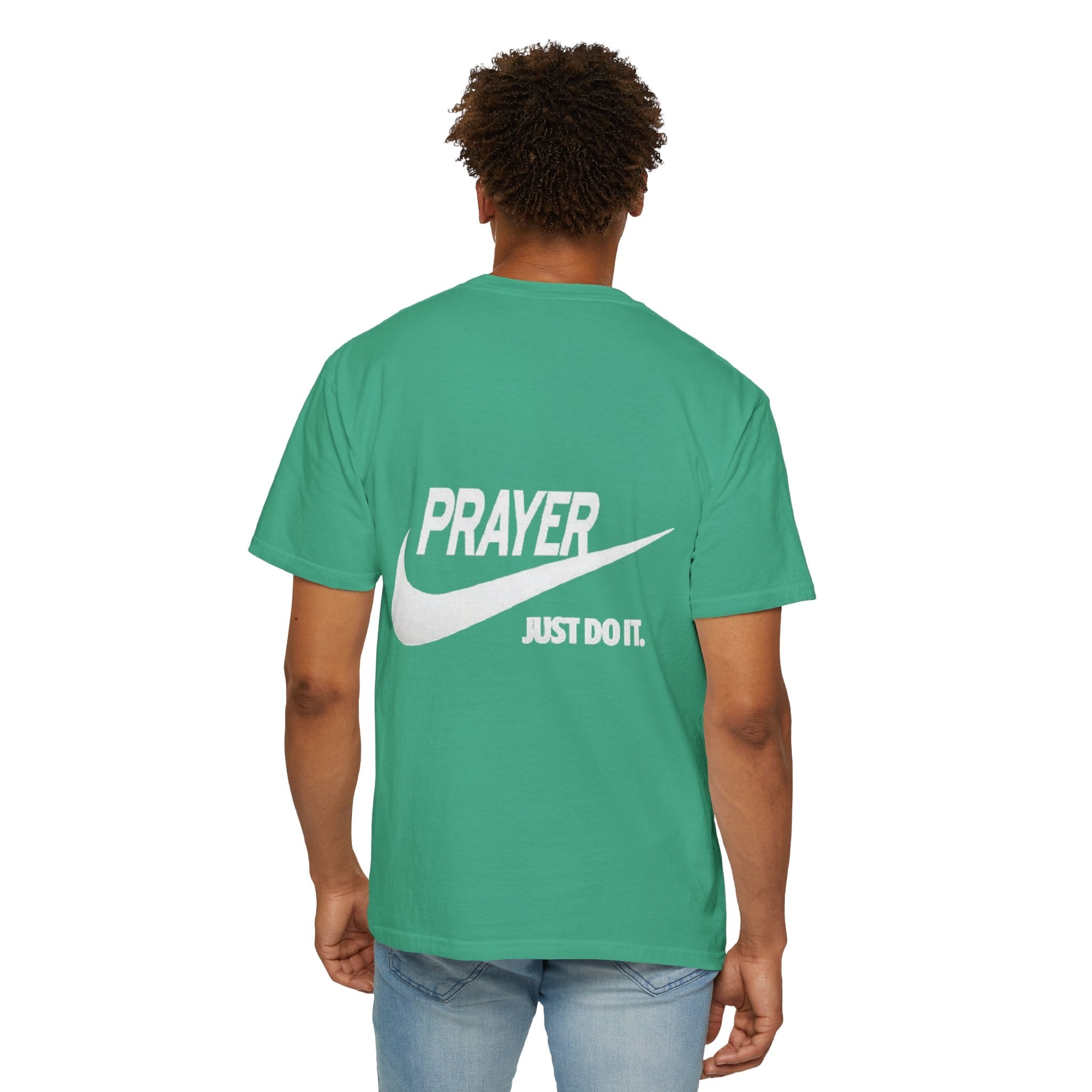 Prayer Just Do It T-shirt - Funny Christian Nike Parody T-shirt - Faith Gear Printify
