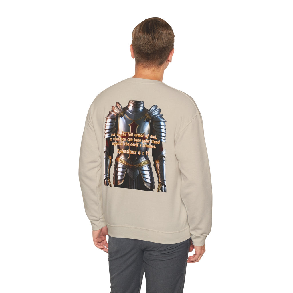 Religious Graphic Armor Of God Design - Unisex Heavy Blend™ Crewneck Sweatshirt Printify