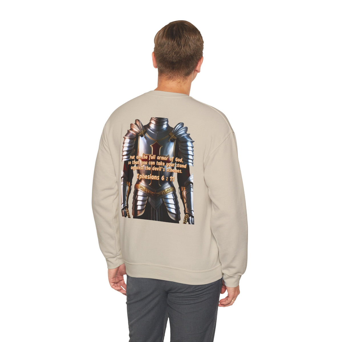 Religious Graphic Armor Of God Design - Unisex Heavy Blend™ Crewneck Sweatshirt Printify