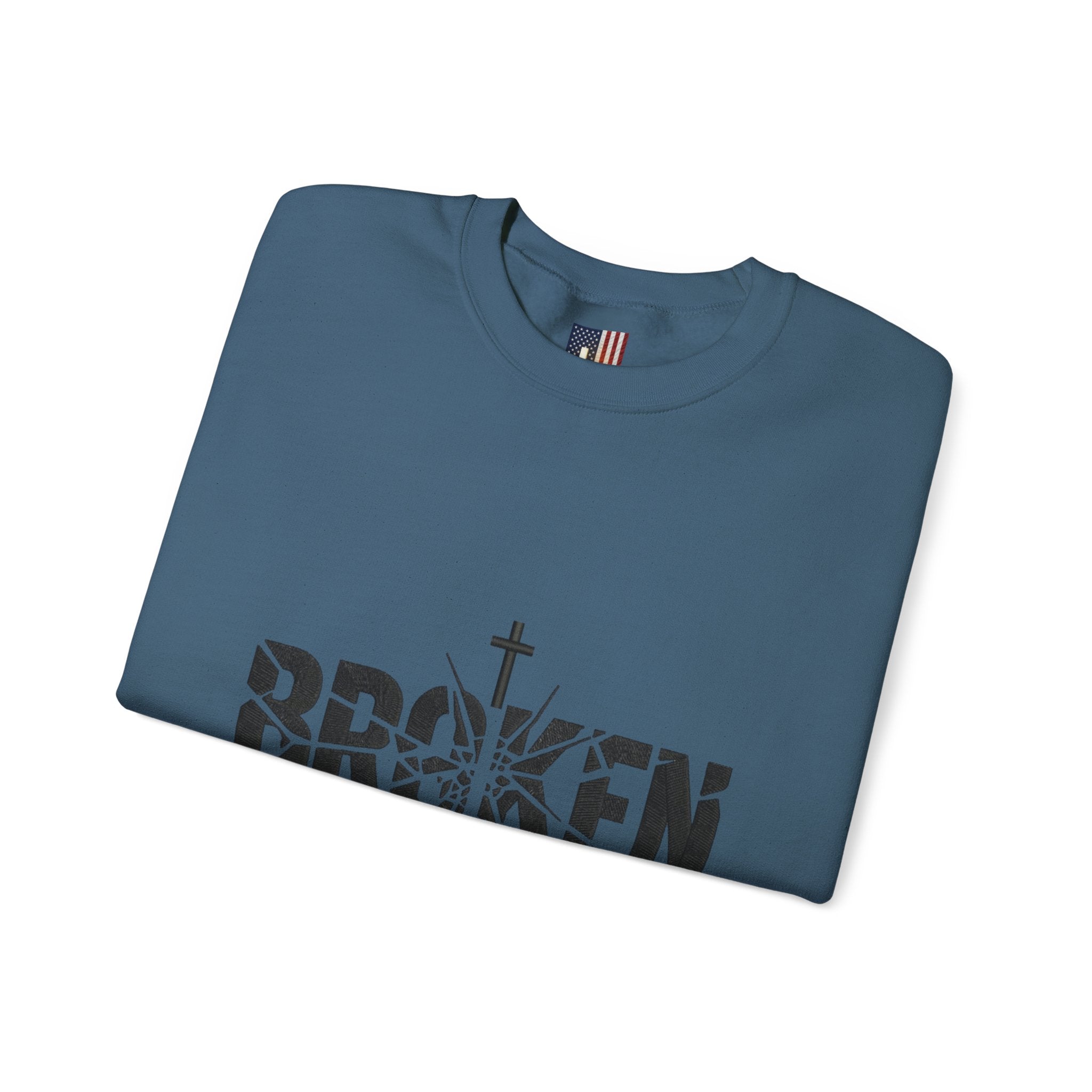 Broken But Chosen Crewneck Sweatshirt Printify