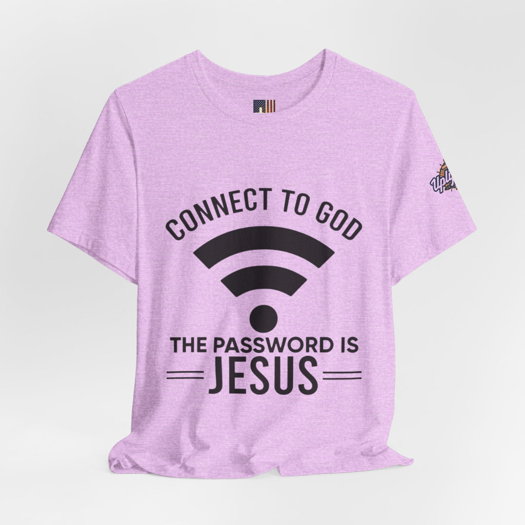 Connect to God T-shirt - WIFI Password is Jesus - Funny Christian Faith T-shirt Printify