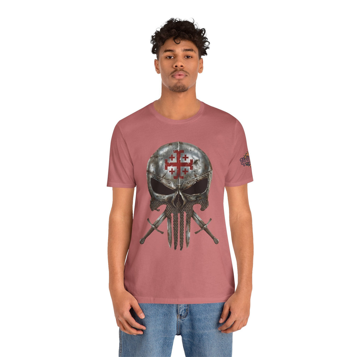Crusader Knight Christian Skull T-shirt - Warrior Armor of God T-shirt Printify