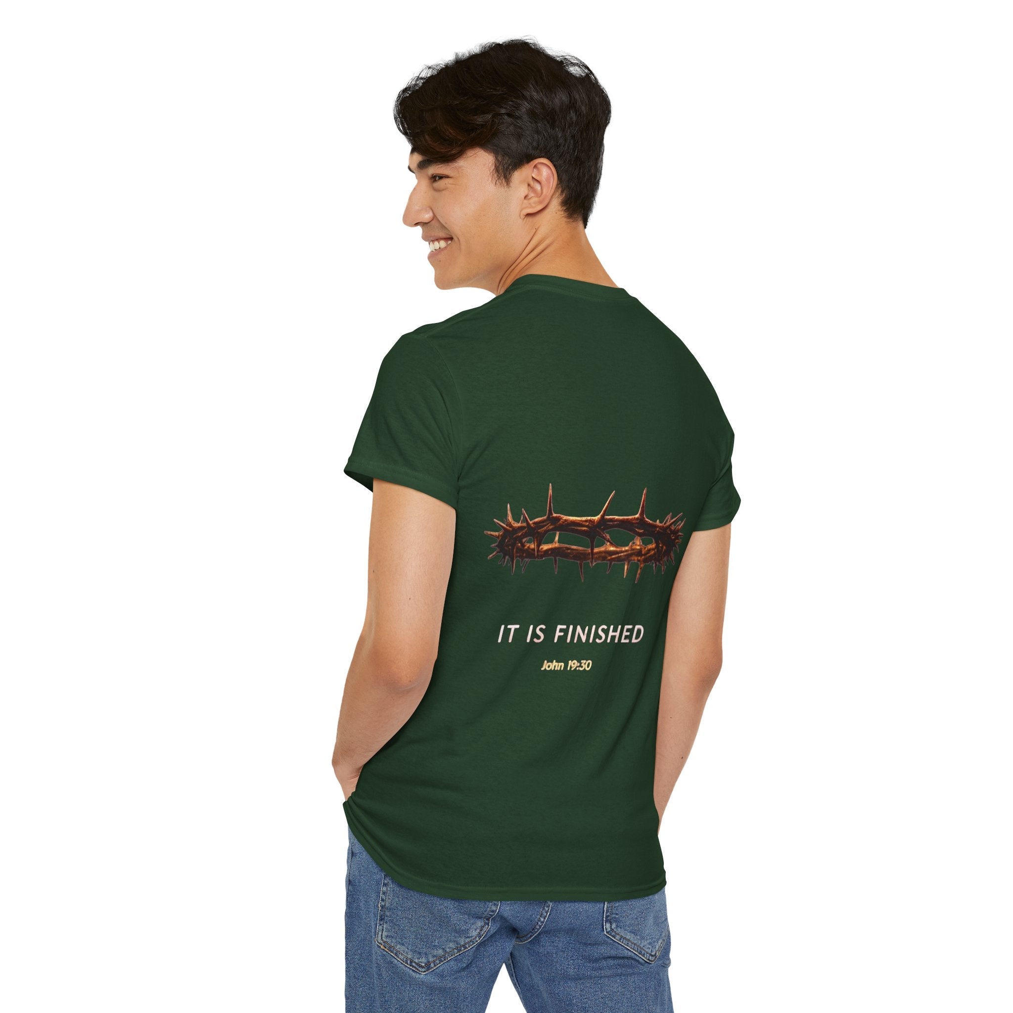 It Is Finished Crown of Thorns Tee — Christian John 19:30 Faith Shirt Printify