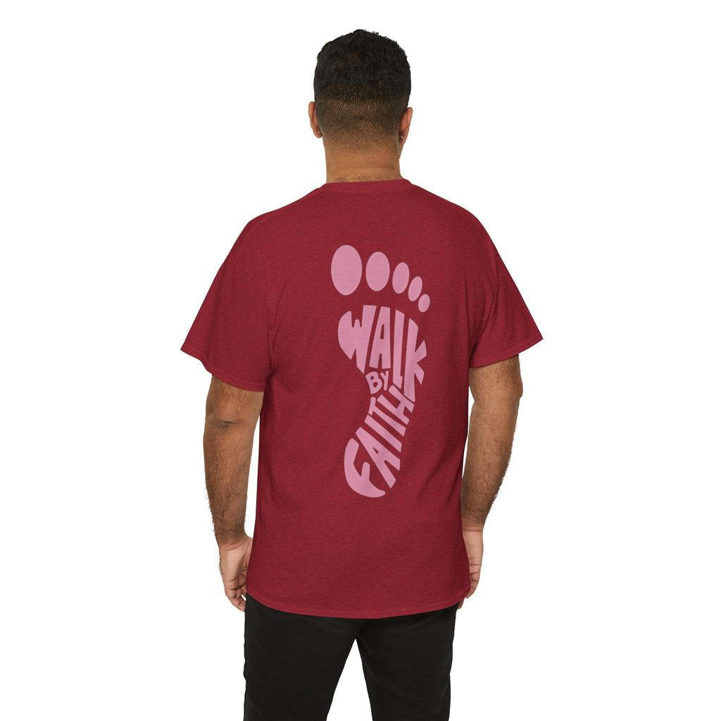 Walk By Faith Footprint T-Shirt Printify