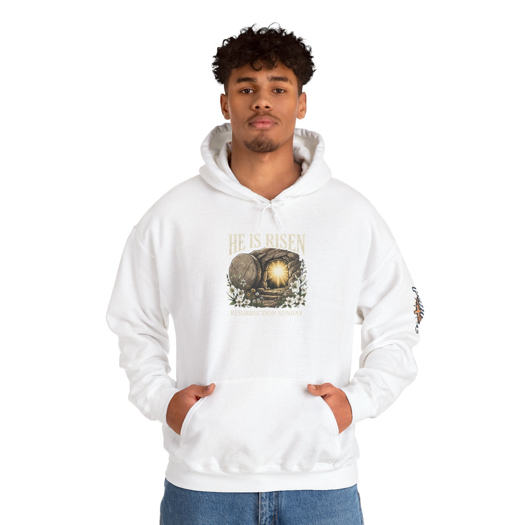 He Is Risen Hoodie — Jesus Christ Resurrection Easter Hoodie Printify