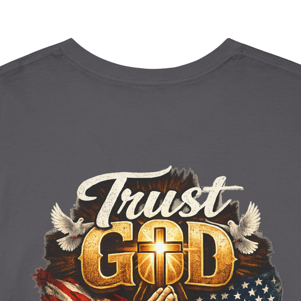 Trust God Not Government T-Shirt — Vintage Patriotic Christian Tee Printify