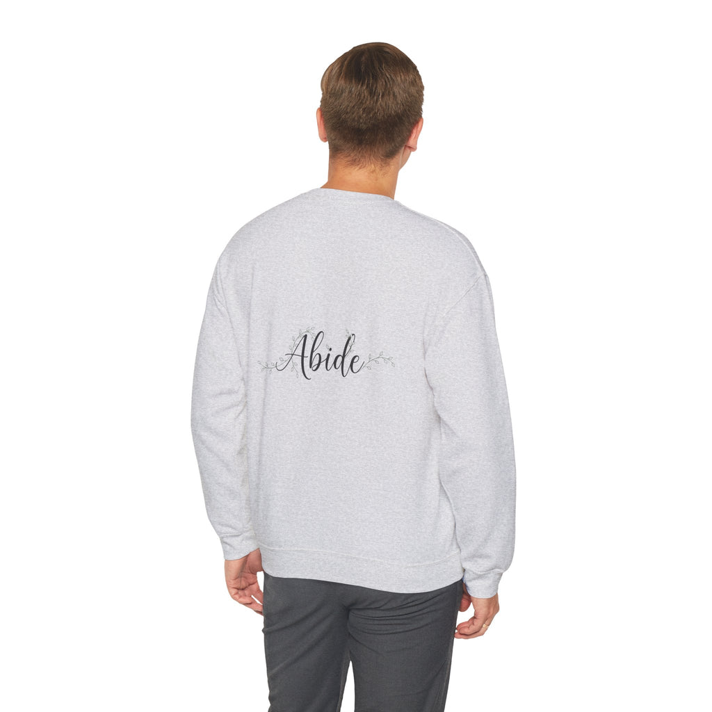 Abide Sweatshirt – Vine Wrapped John 15:5 Christian Sweatshirt for Cozy Devotion Printify