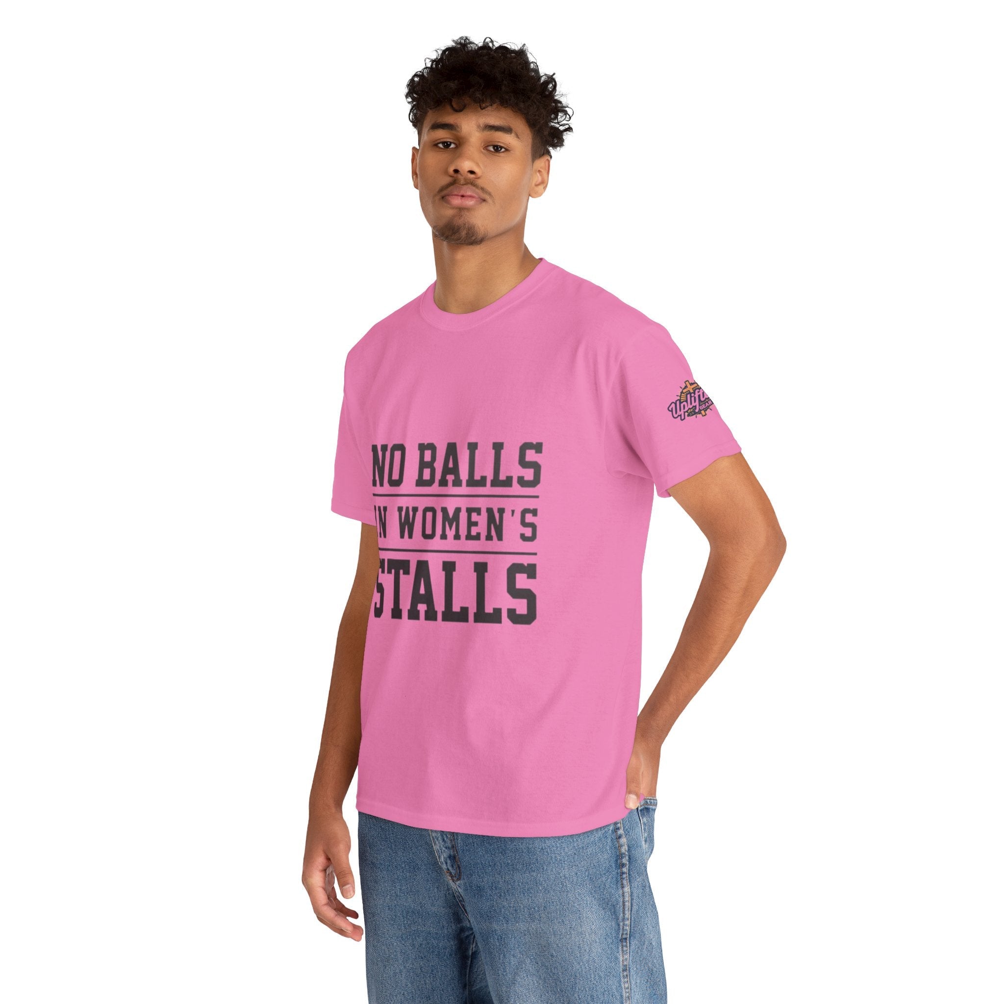No Balls in Women's Stalls Retro Protest T-Shirt Printify