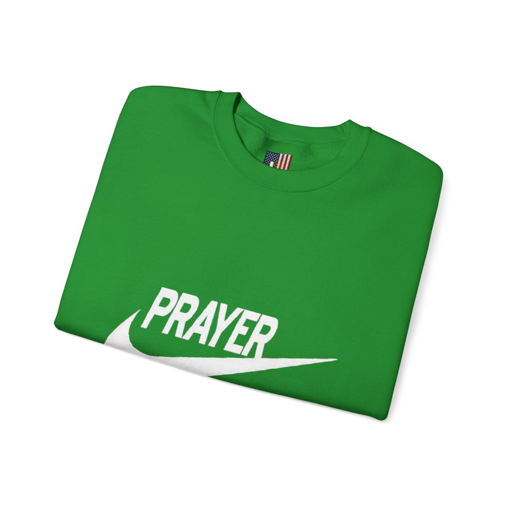 Prayer Just Do It Sweatshirt - Funny Christian Nike Parody Sweatshirt - Faith Gear Printify