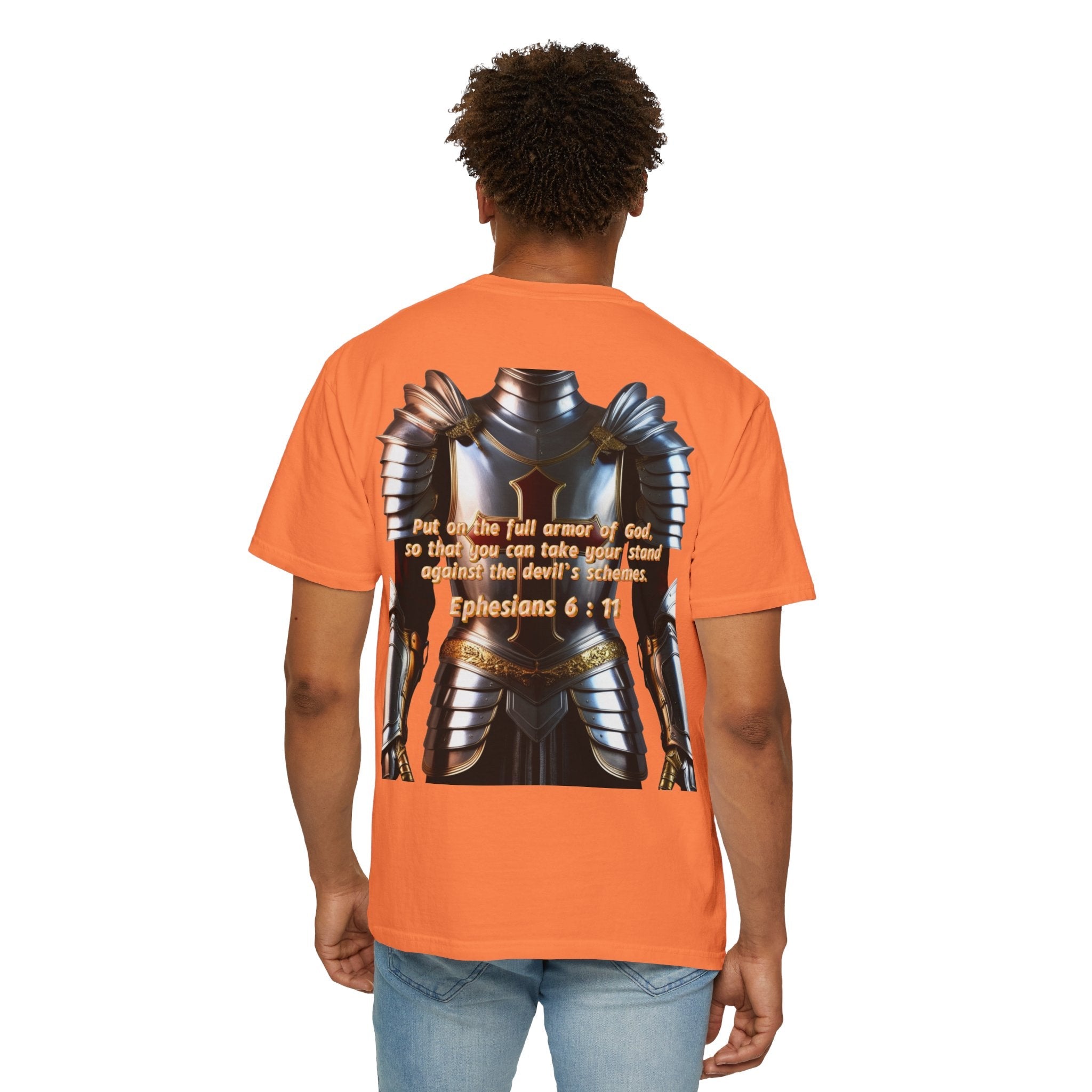 Religious Graphic Armor Of God Design - Unisex Garment-Dyed T-shirt Printify