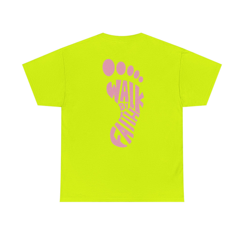 Walk By Faith Footprint T-Shirt Printify