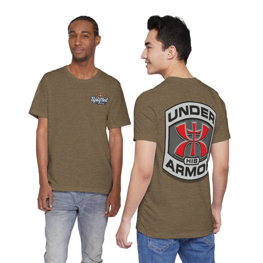 Under HIS Armor Christian T-Shirt — Faith-Inspired Under Armour Style Printify