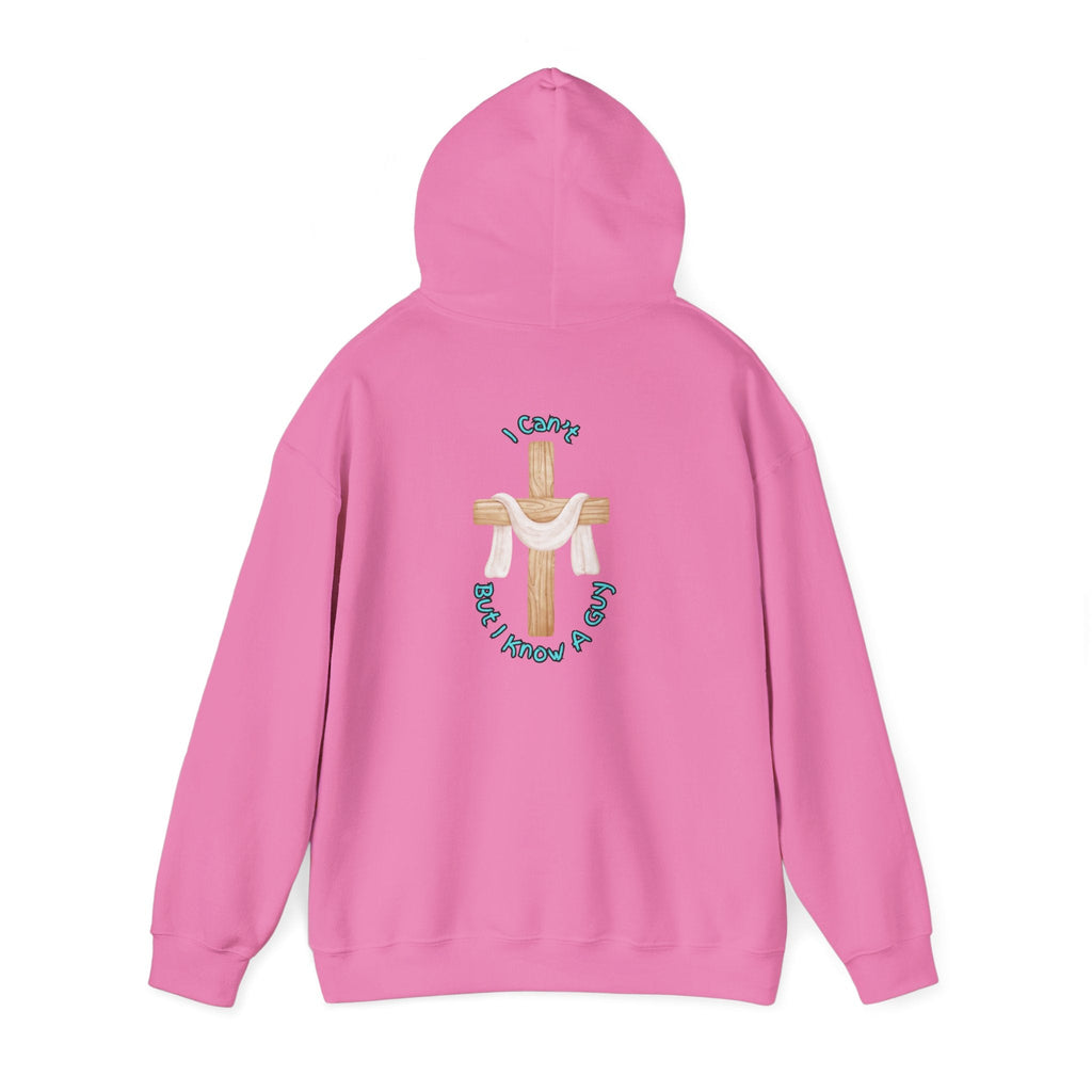 I Can’t, But I Know a Guy Hoodie – Jesus Cross Christian Hoodie for Cozy Faith Printify
