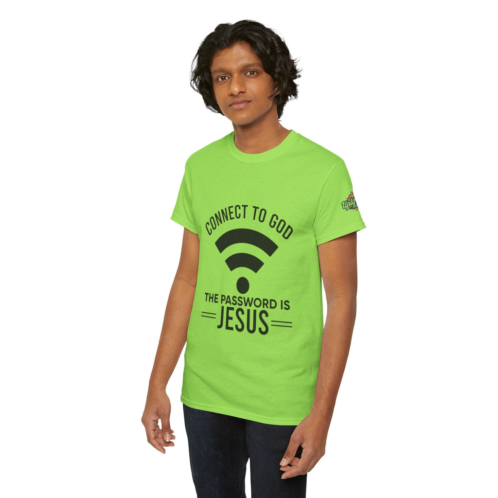 Connect to God T-shirt - WIFI Password is Jesus - Funny Christian Faith T-shirt Printify