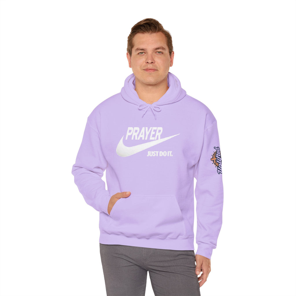 Prayer Just Do It Hoodie - Funny Christian Nike Parody Hoodie - Faith Gear Printify