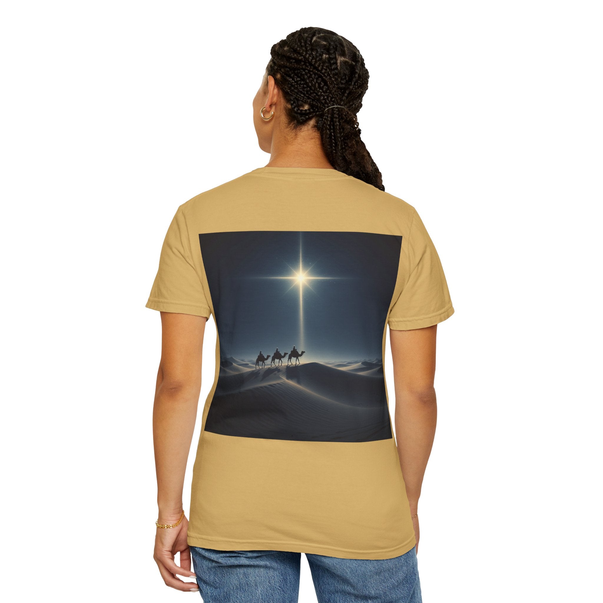 3 Wise Men T-shirt – Magi Camels Nativity Journey Christian Christmas T-shirt for Epiphany Faith & Holy Night Printify
