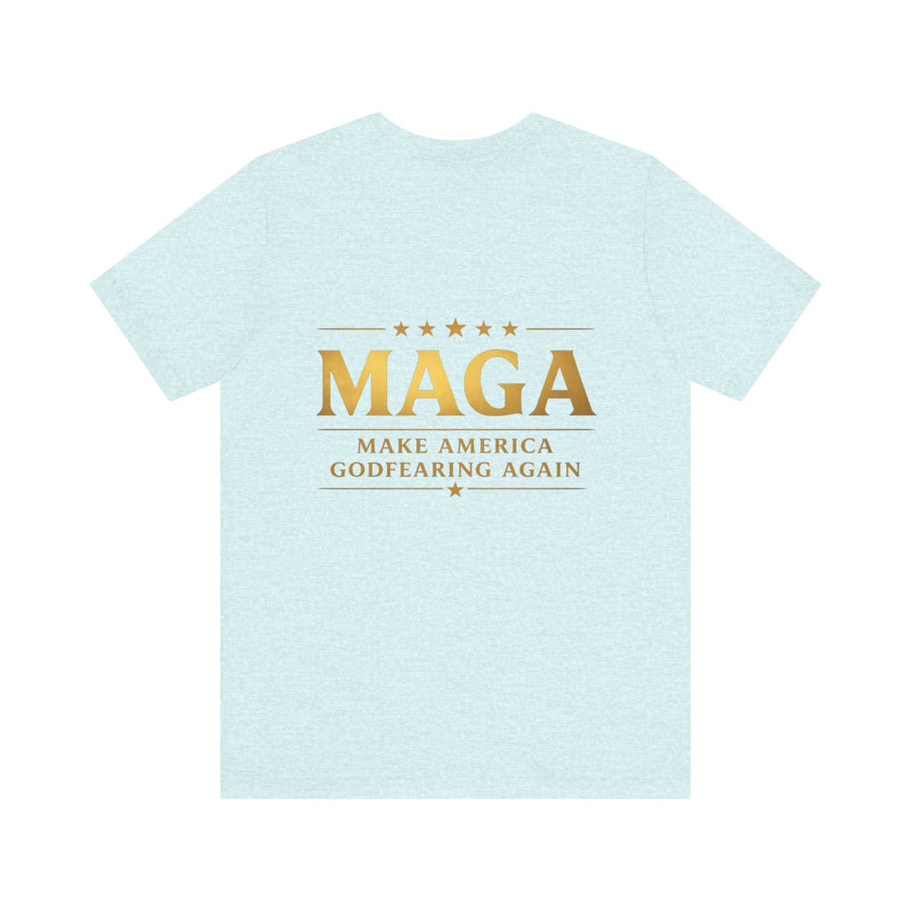 MAGA Gold Letter T-Shirt — "Make America Great Again" Printify