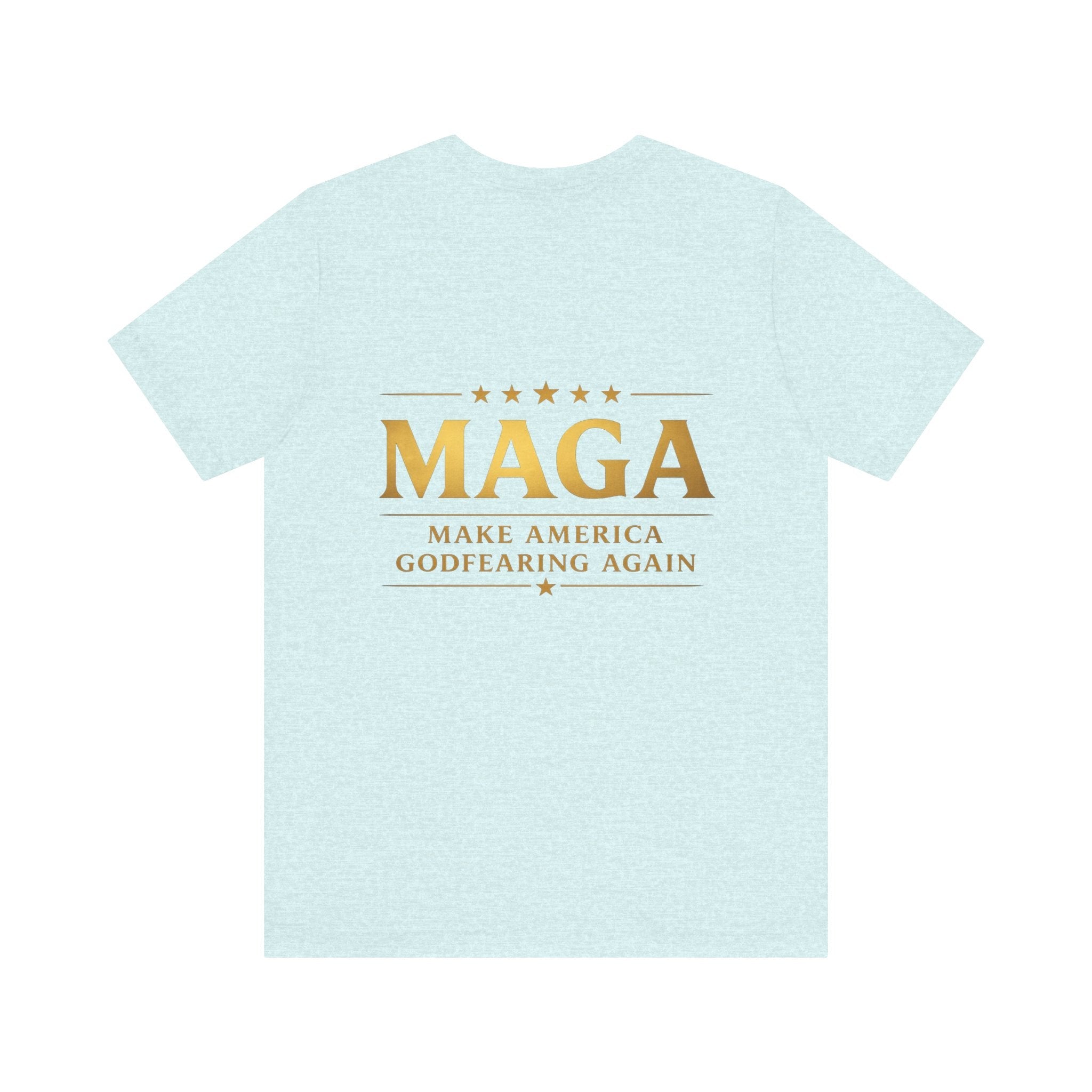 MAGA Gold Letter T-Shirt — "Make America Great Again" Printify