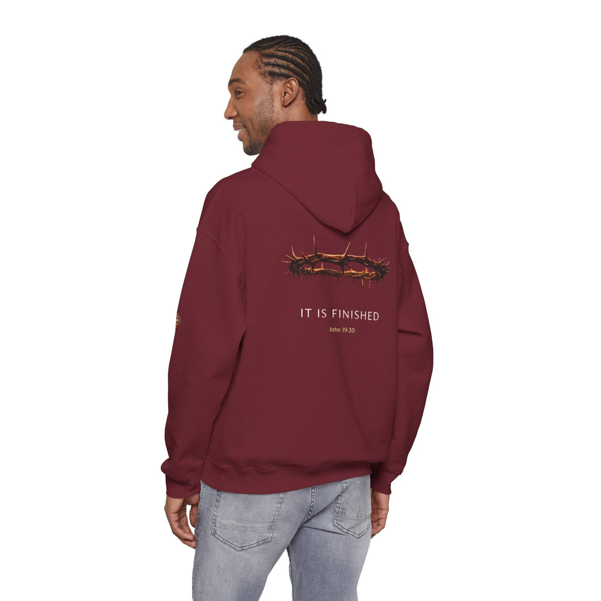 It Is Finished Crown of Thorns Hoodie — Christian John 19:30 Faith Hoodie Printify
