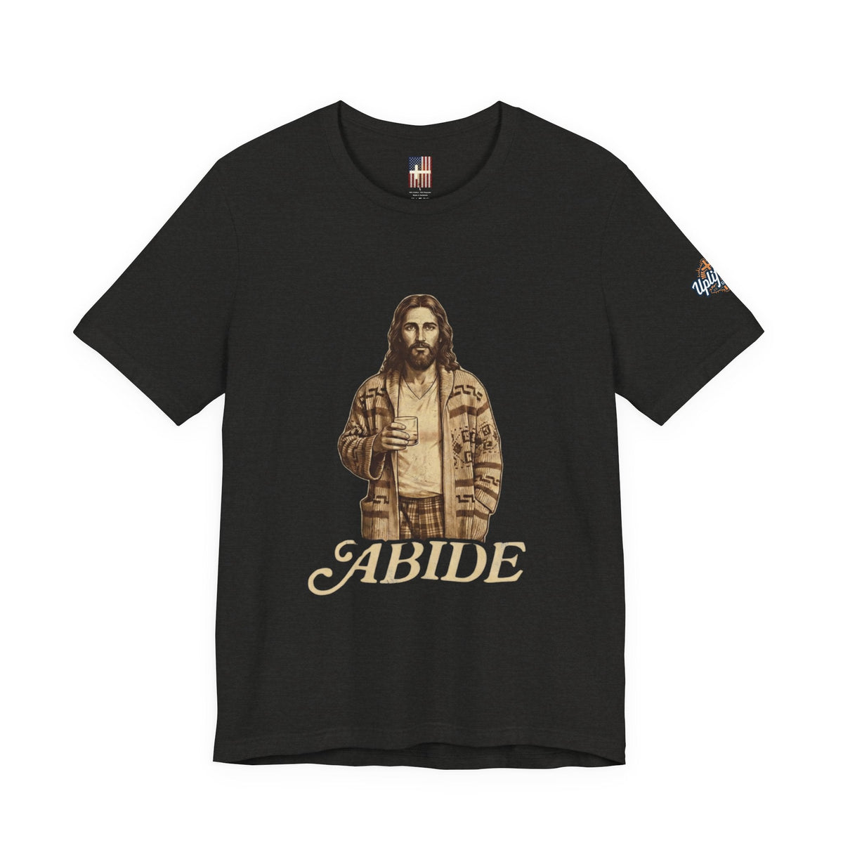 Abide Vintage Jesus Tee — "The Dude" Graphic Christian T-Shirt Printify