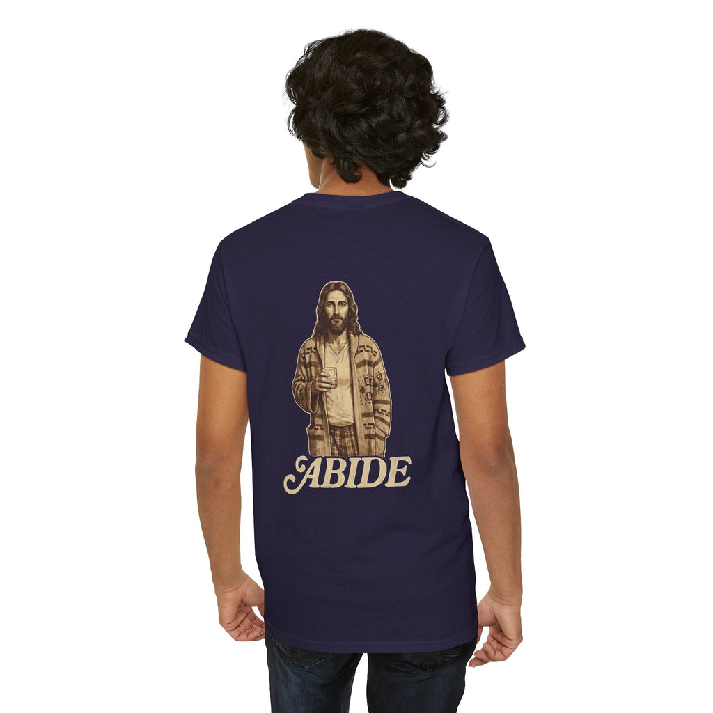 Abide Vintage Jesus Tee — "The Dude" Graphic Christian T-Shirt Printify